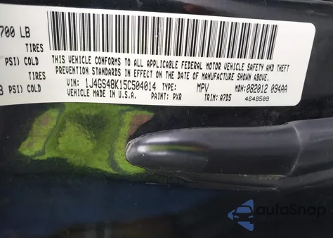 2005 Jeep Grand Cherokee Laredo z USA, uszkodzony, nr VIN 1J4GS48K15C504014